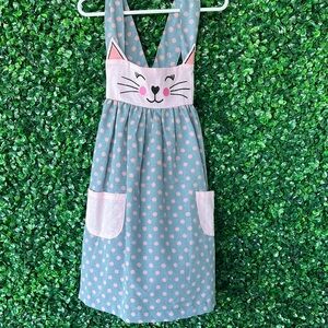 Cute Cat Face Polka Dot Dress